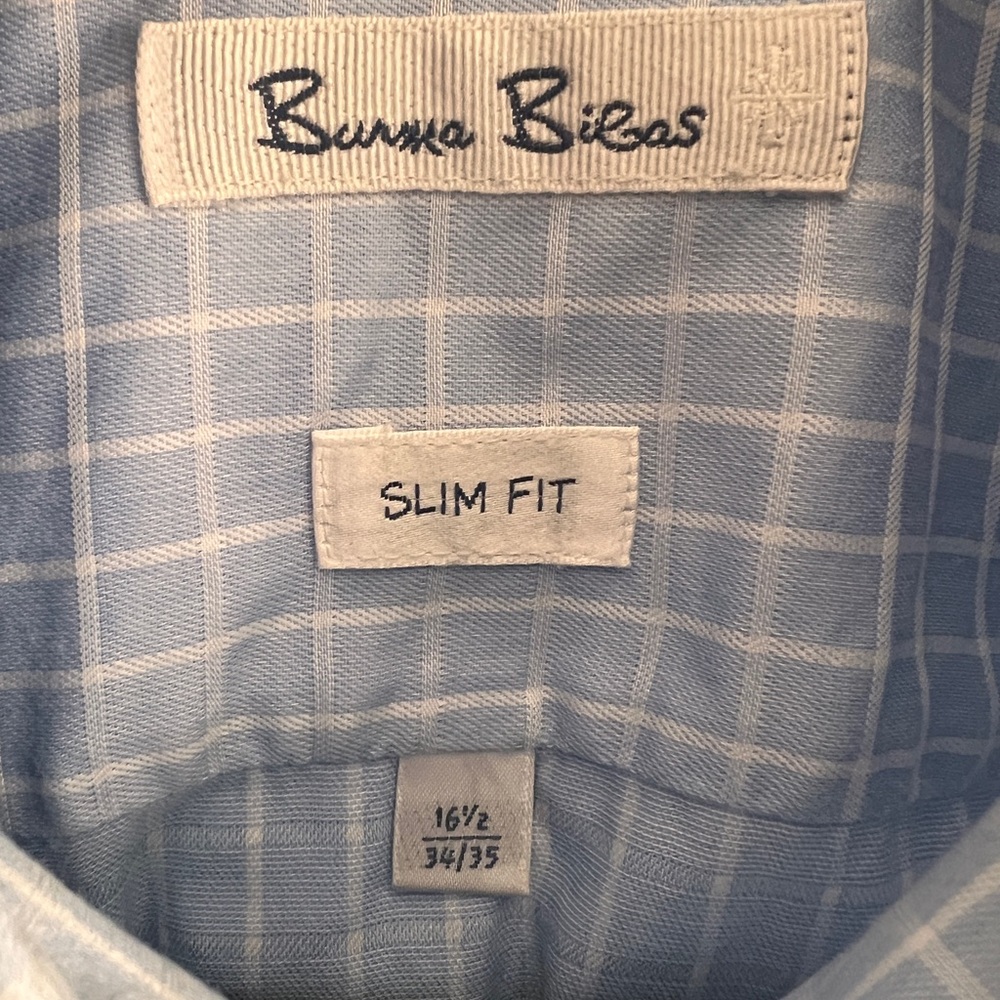 Men's Blue Slim Fit Shirt, Wide Collar French Cuff